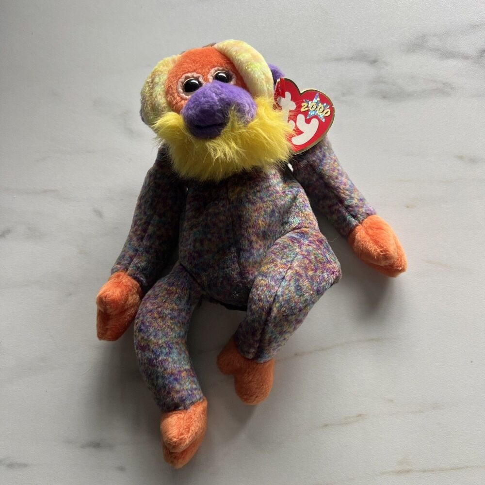 Ty Beanie Baby Bananas the Orangutan Monkey 8" 20cm NWT Vintage